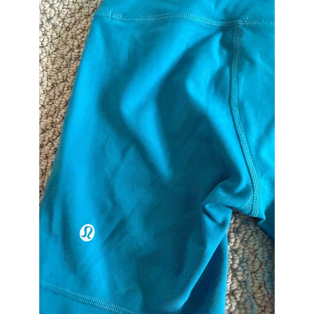 Lululemon Align High-Rise Short 6 Nulu Teal Blue Yoga Athletic Size 2 - Picture 3 of 7